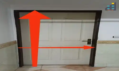 اندازه گیری نصب درب آکاردئونی فلزی آپارتمان